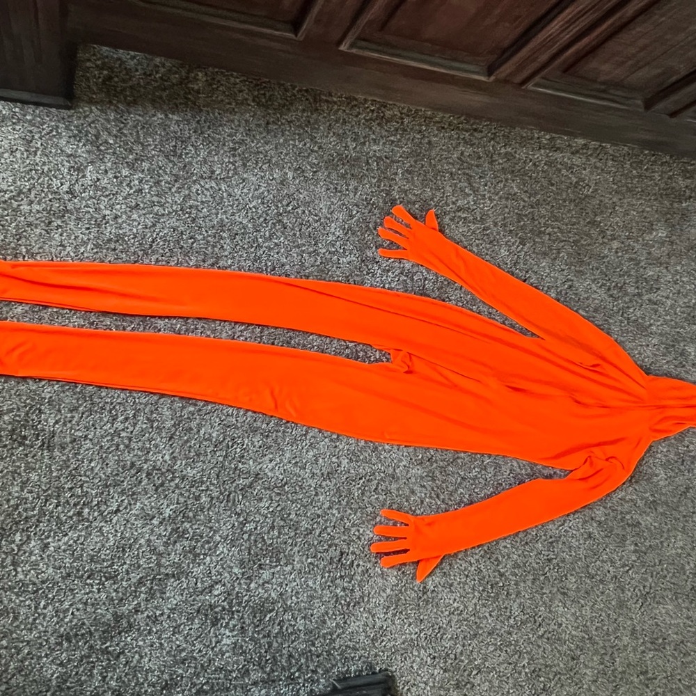 Bright Orange Kids Full-Body Halloween Costume